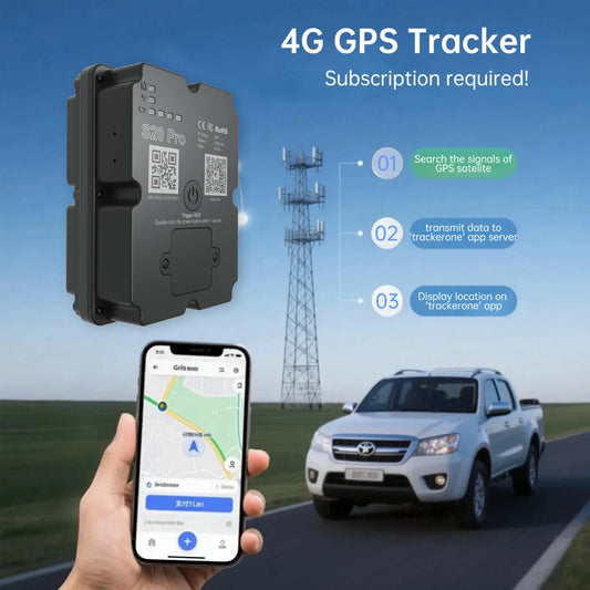 Hidden 4G GPS Tracker  for Car/Truck/Motorcycle with Paid App Alert & Geo-fencing