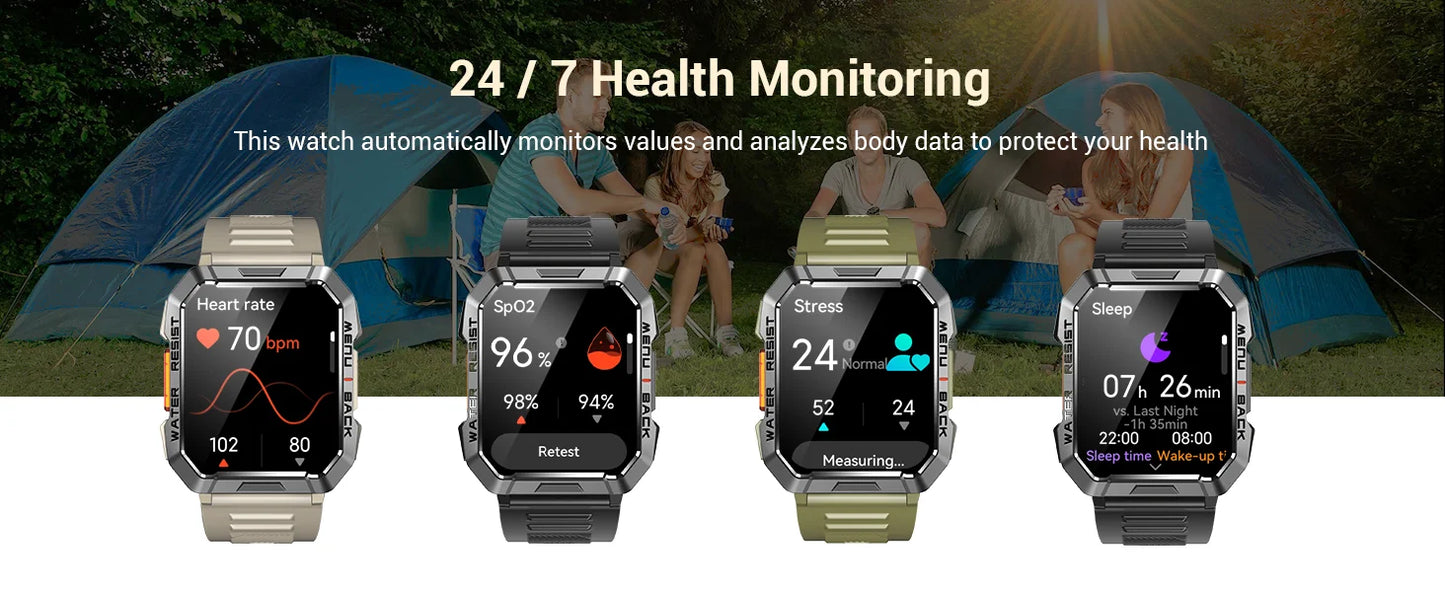Blackview New Smart Watch 2.01'' HD Display Outdoor Men's Watches