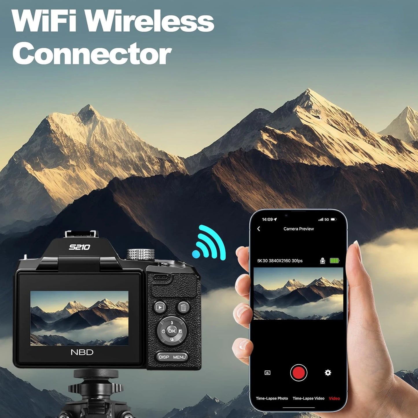 NBD 5K Digital Cameras For Photography, 64MP Vlogging Camera