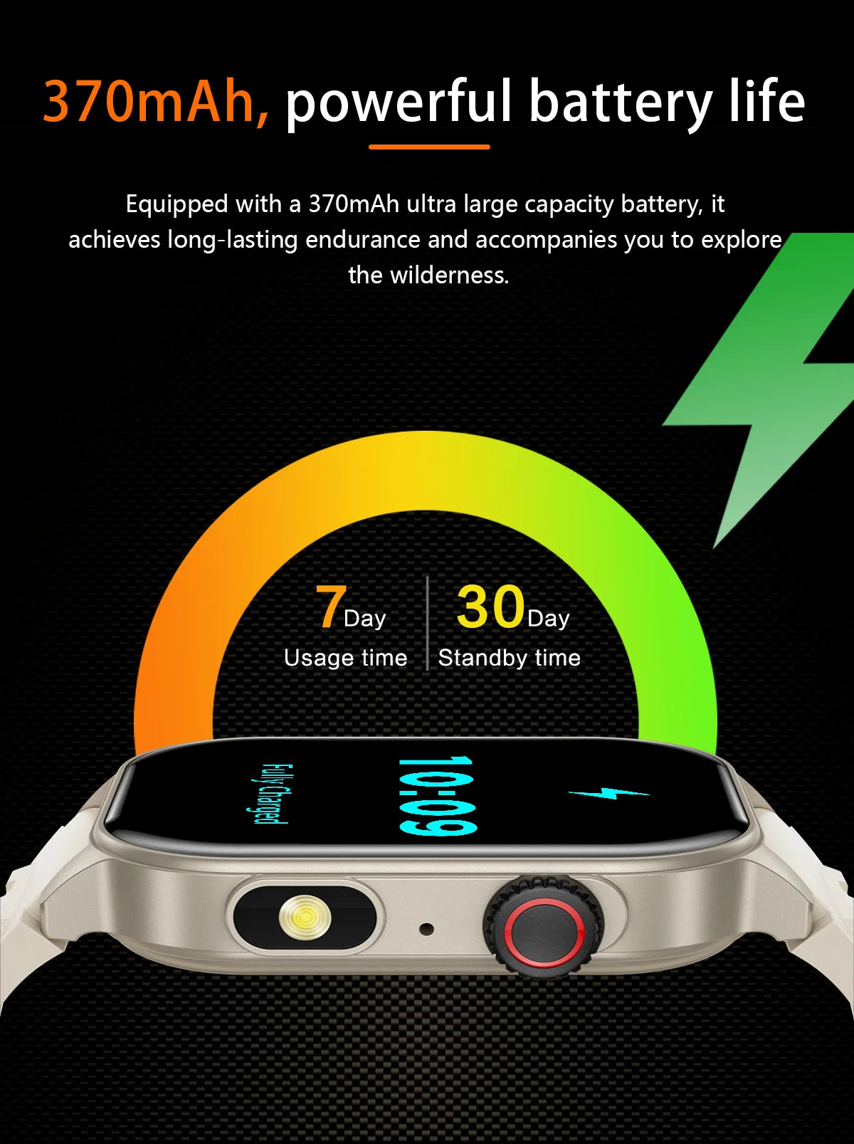 LIGE New Smart Watch LED Flashlight Military Sport Watches