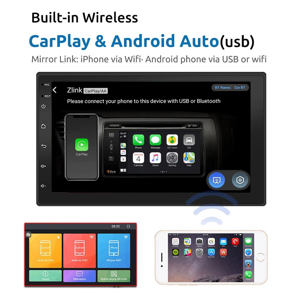 Android Car Radio Carplay  Car Multimedia Video Player GPS
