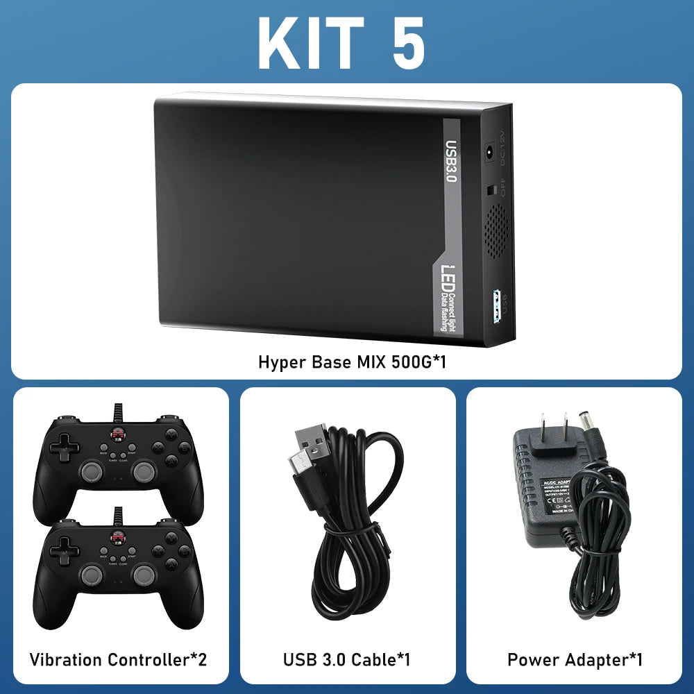 500G Retro Gaming HDD Video Game Console with 38200+Games