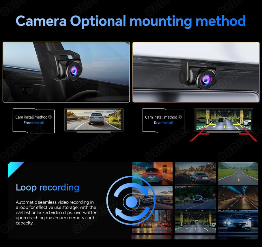OBDPEAK T30 10.26“ Android 13  Ai Screen Carplay Android  Mirror Camera
