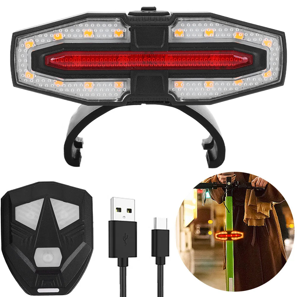 Electric Scooter Turning Signal Tail Light USB Rechargable Turn Signal Rear Lamp LED Smart Wireless Light for M365 Pro 2 MI 4