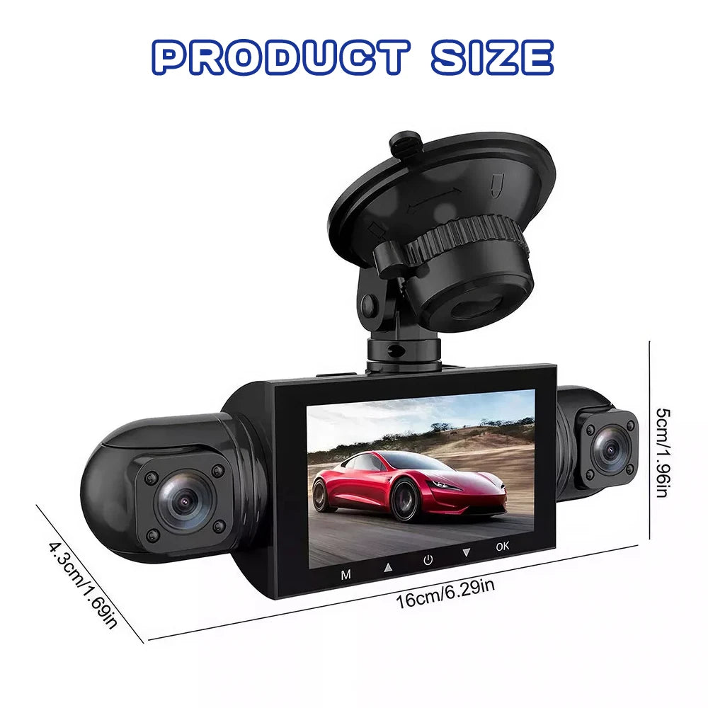 3.0″ IPS 360° Dash Camera HD 1080P