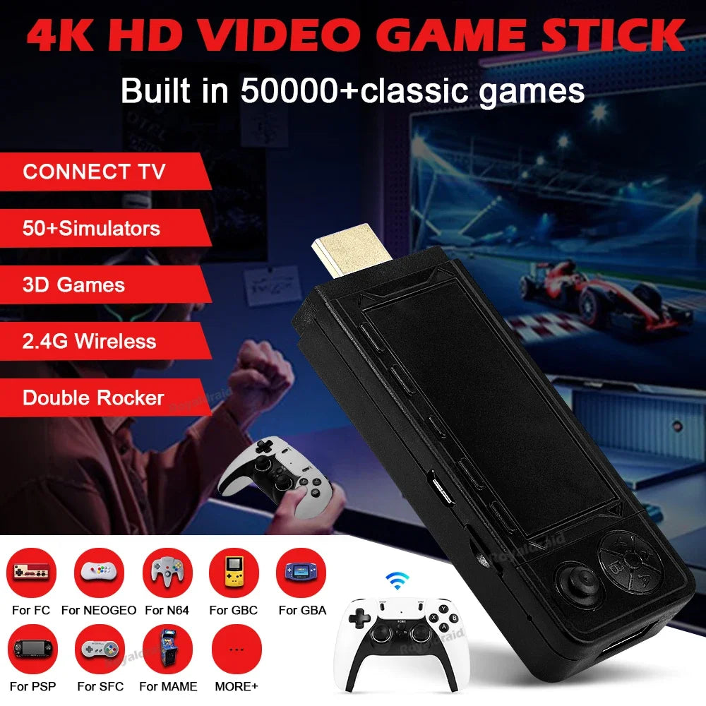 128G 256G X9 PRO GameStick 4KHD TV Video Game Console 3D Games
