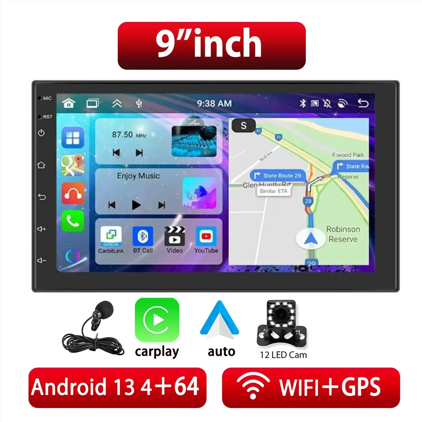 Android Car Radio Carplay  Car Multimedia Video Player GPS