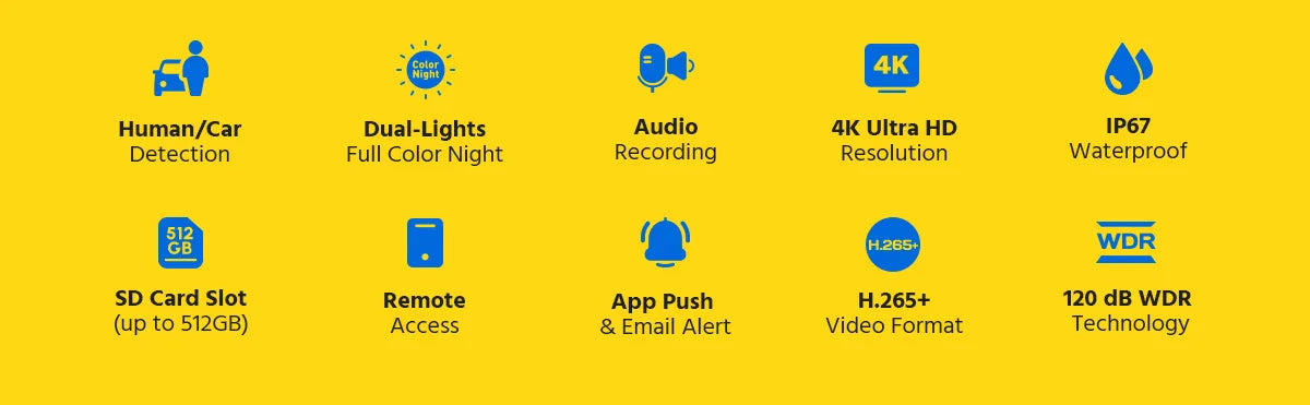 ANNKE 4K Ultra HD POE Video Surveillance System 8CH H.265+ NVR With 4K Security Cameras CCTV Kit Audio Recording 8MP Ip camera