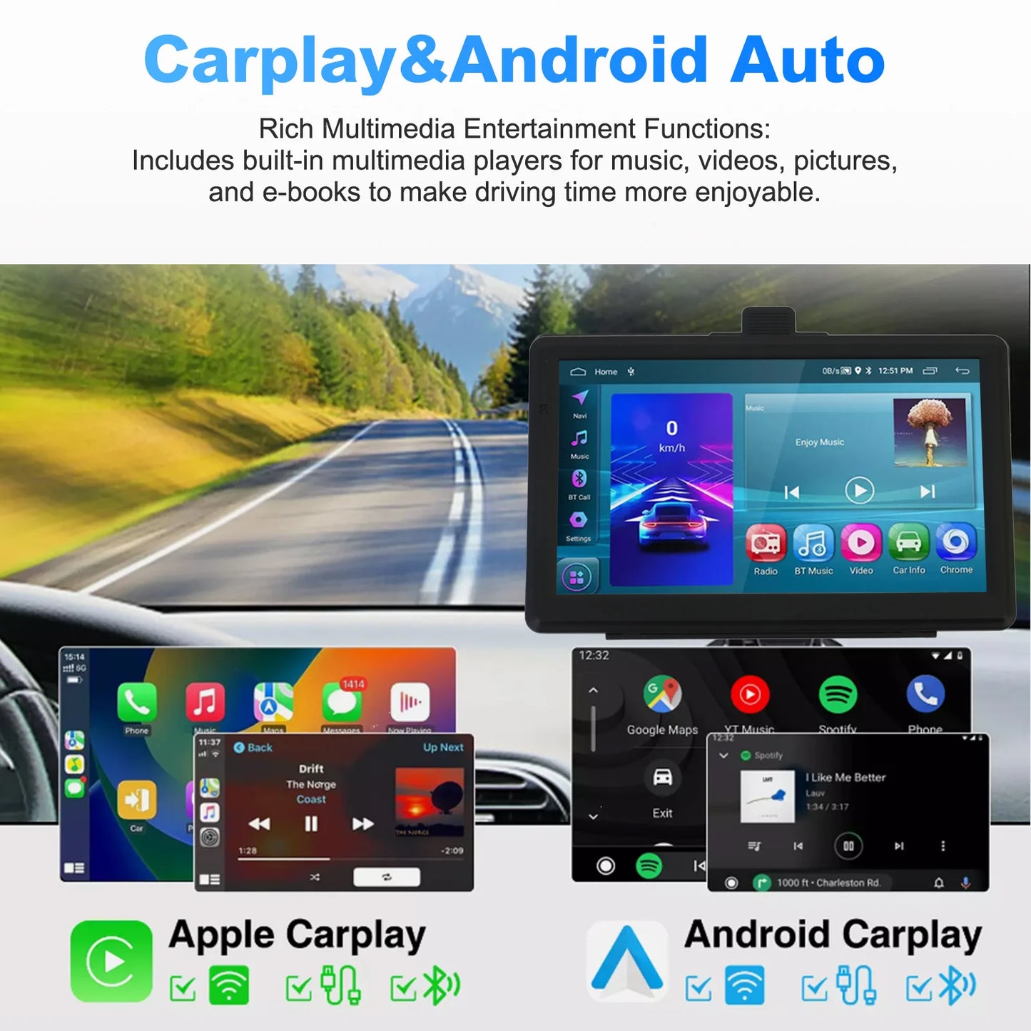 Wireless Car Screen GPS Navigation