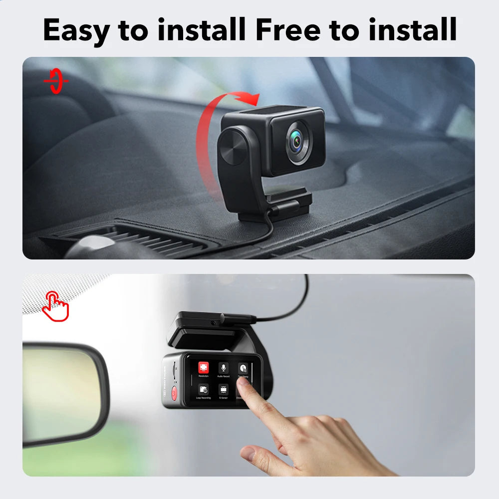 REDTIGER A4 Dash Camera Front and Rear 4k Dash Cam