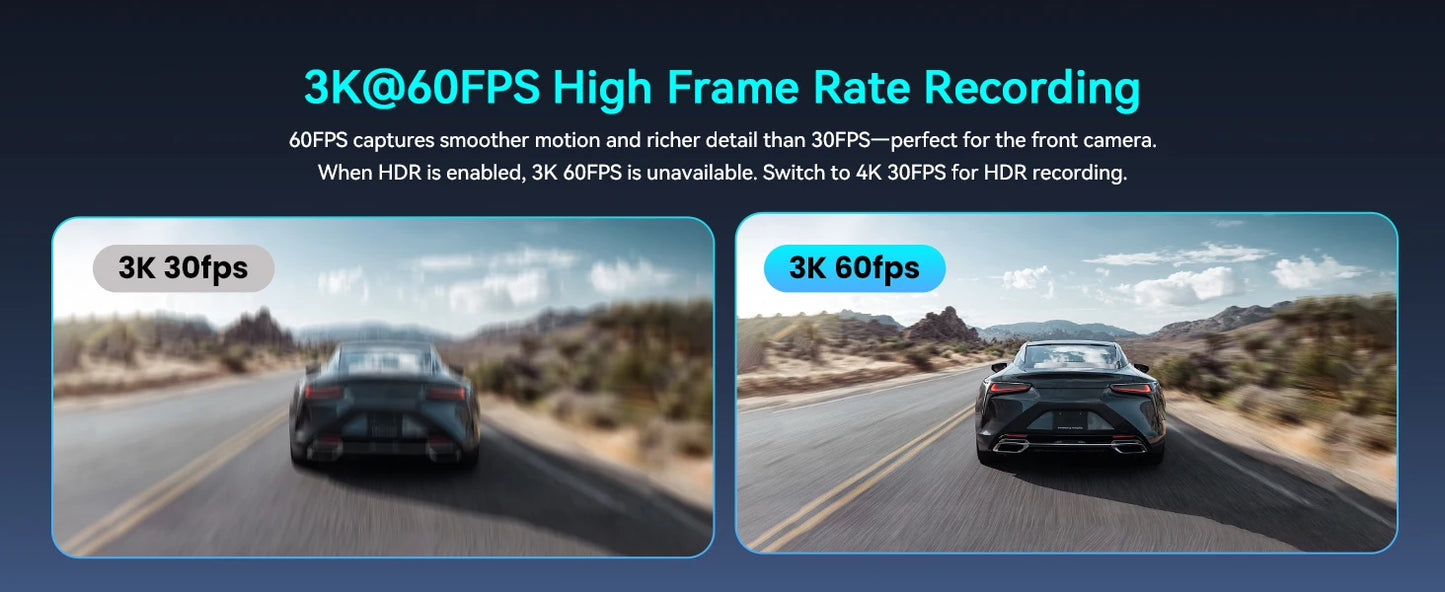 2025 New DDPAI 4K Dash Cam Z60 Pro SONY STARVIS2