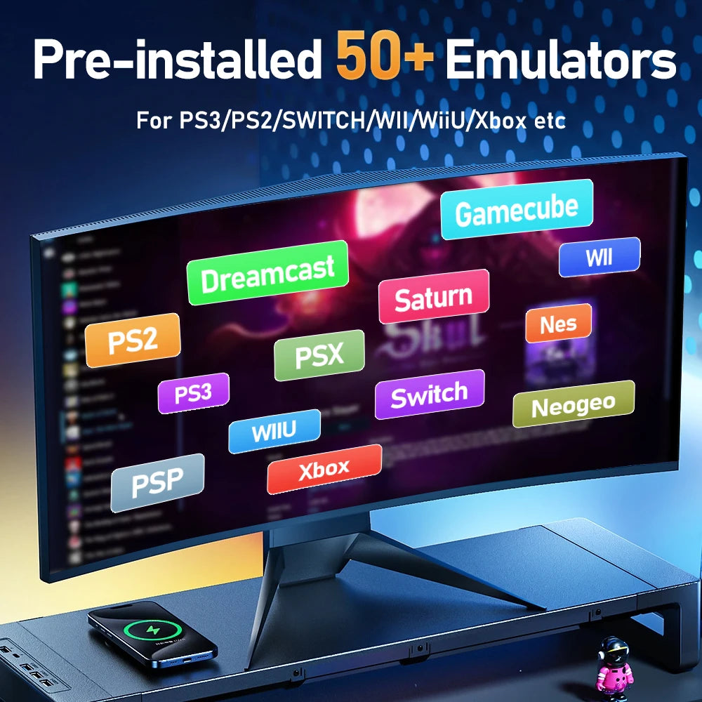 500G Retro Gaming HDD Video Game Console with 38200+Games