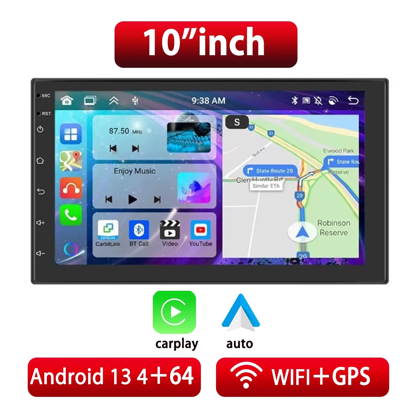 Android Car Radio Carplay  Car Multimedia Video Player GPS