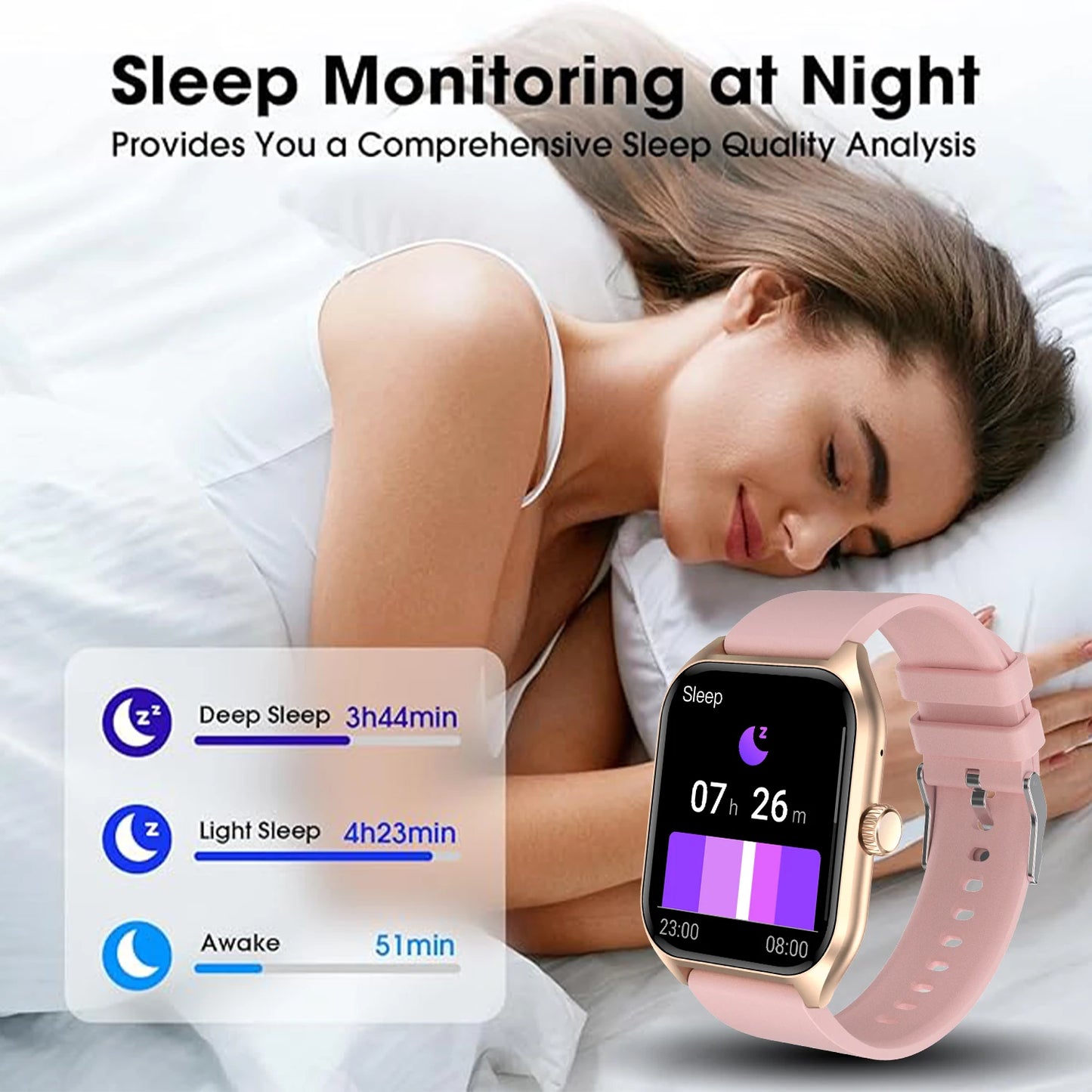 AI Voice Assistant Smart Watch for Men Women,