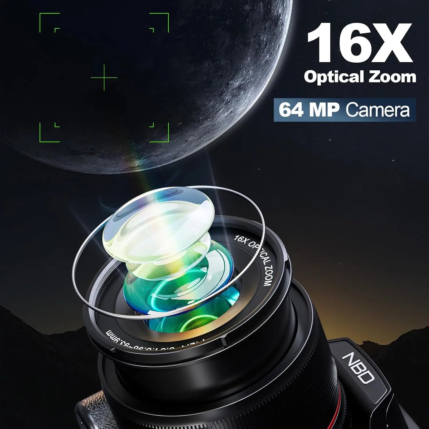 NBD 5K Digital Cameras For Photography, 64MP Vlogging Camera