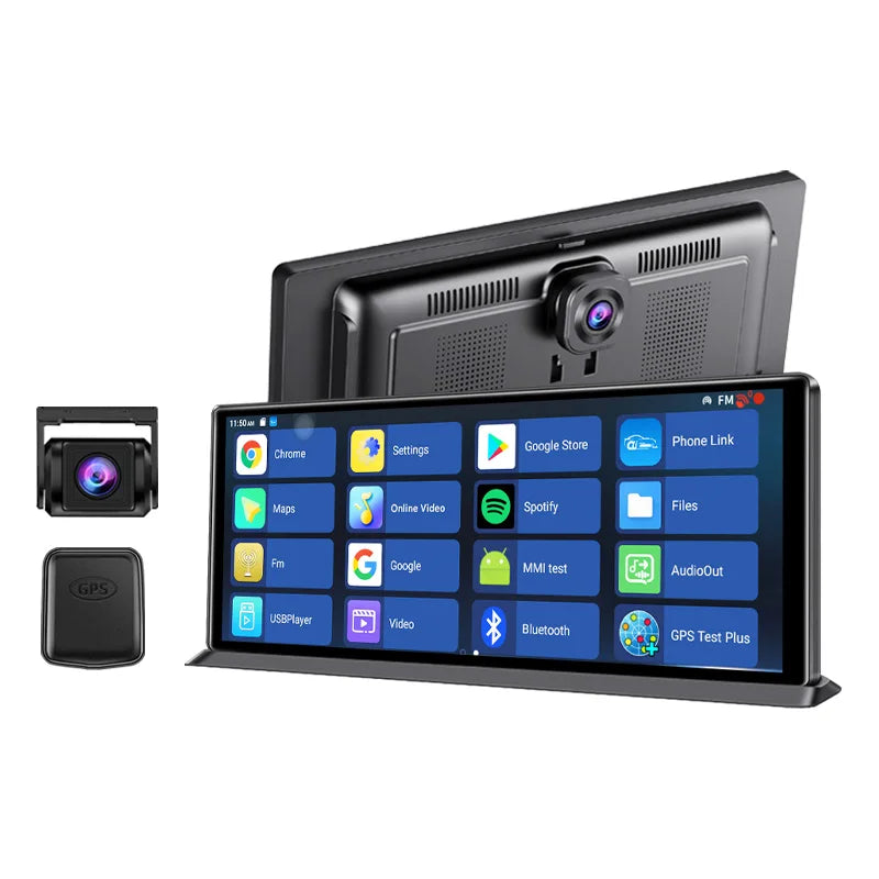 4GB+64GB 11.3 Inch Android 14 Dual Lens Dash cam Camera