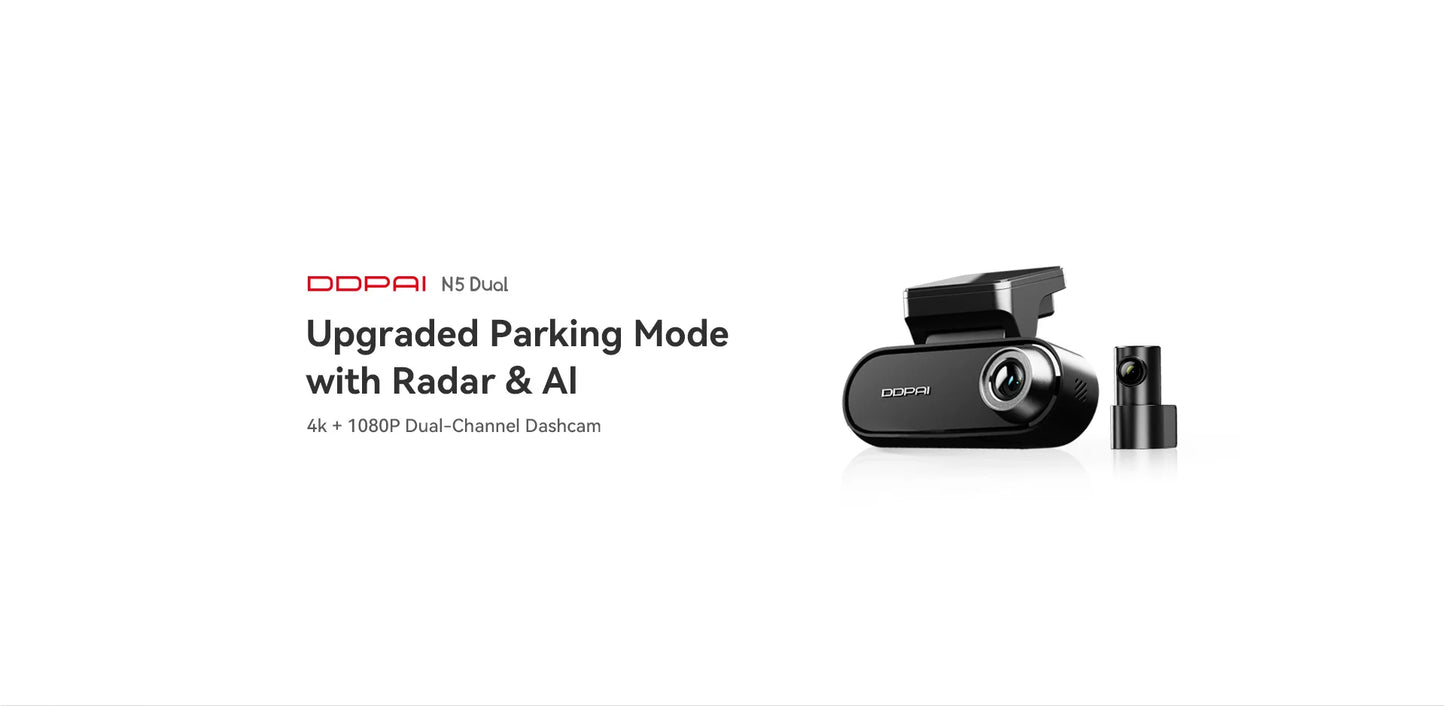 DDPAI Dash Cam N5 Dual Front and Rear 4K Ultra HD Resolution Dash Camera