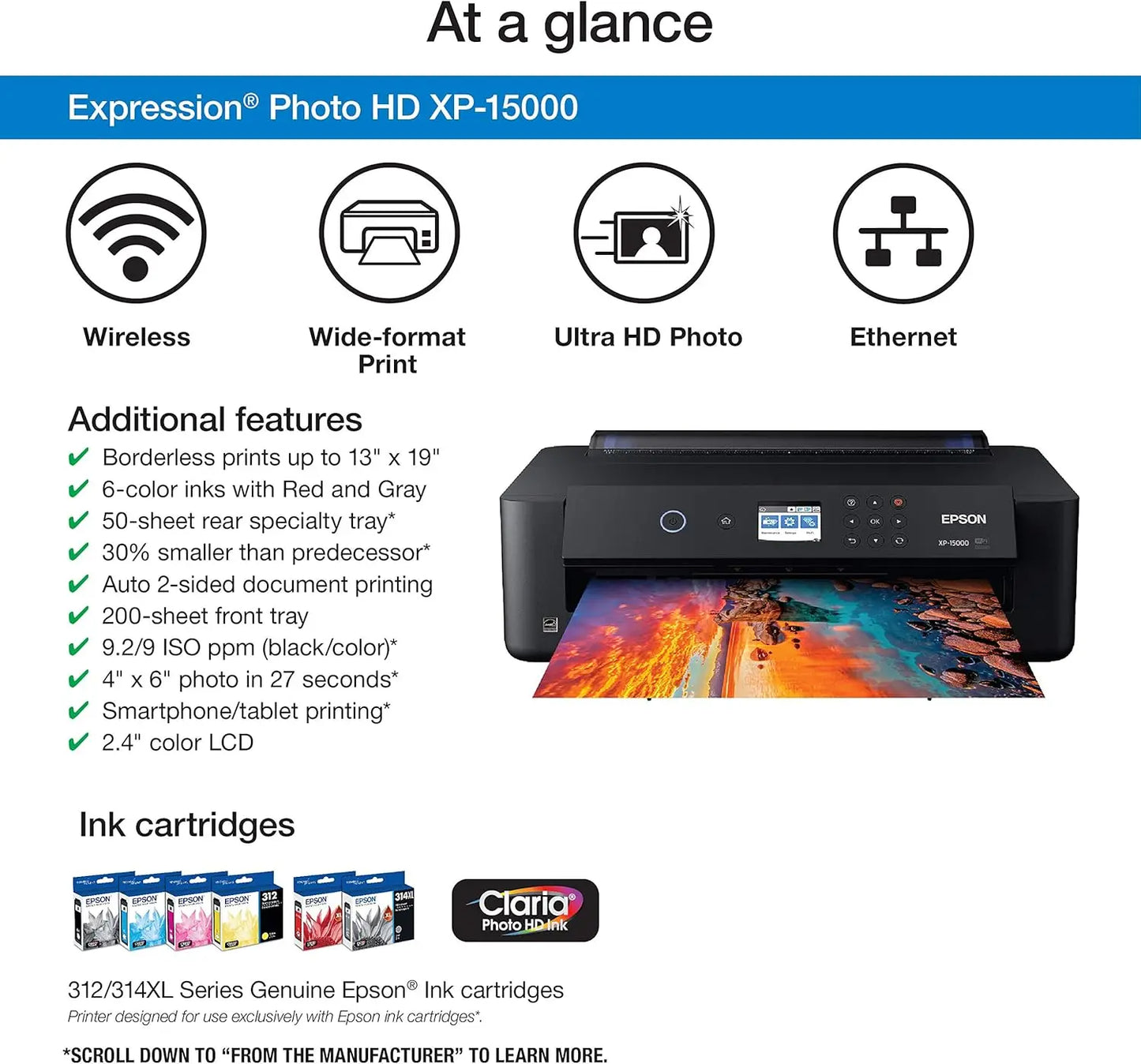 Expression Photo HD XP-15000 Wireless Color Wide-Format Printer