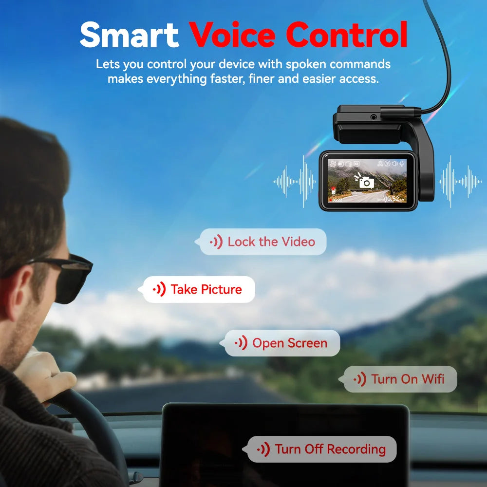 REDTIGER A4 Dash Camera Front and Rear 4k Dash Cam