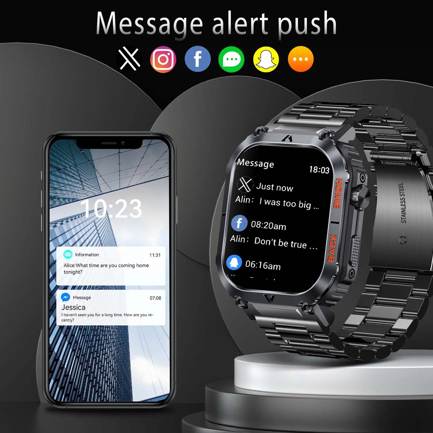 EIGIIS New 5ATM Waterproof Men Military Watch