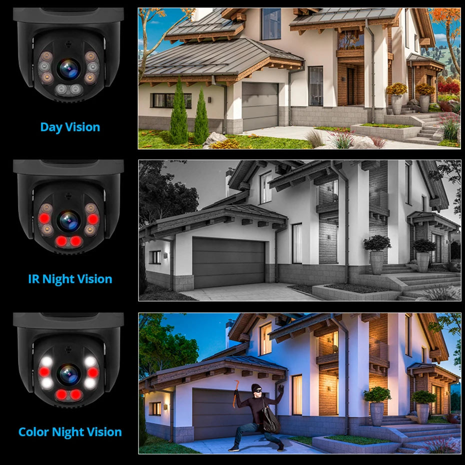 KERUI 8CH 6MP HD POE Home Security Camera System Dual Lens Outdoor IP Camera Video Surveillance NVR Kit CCTV Human Detection