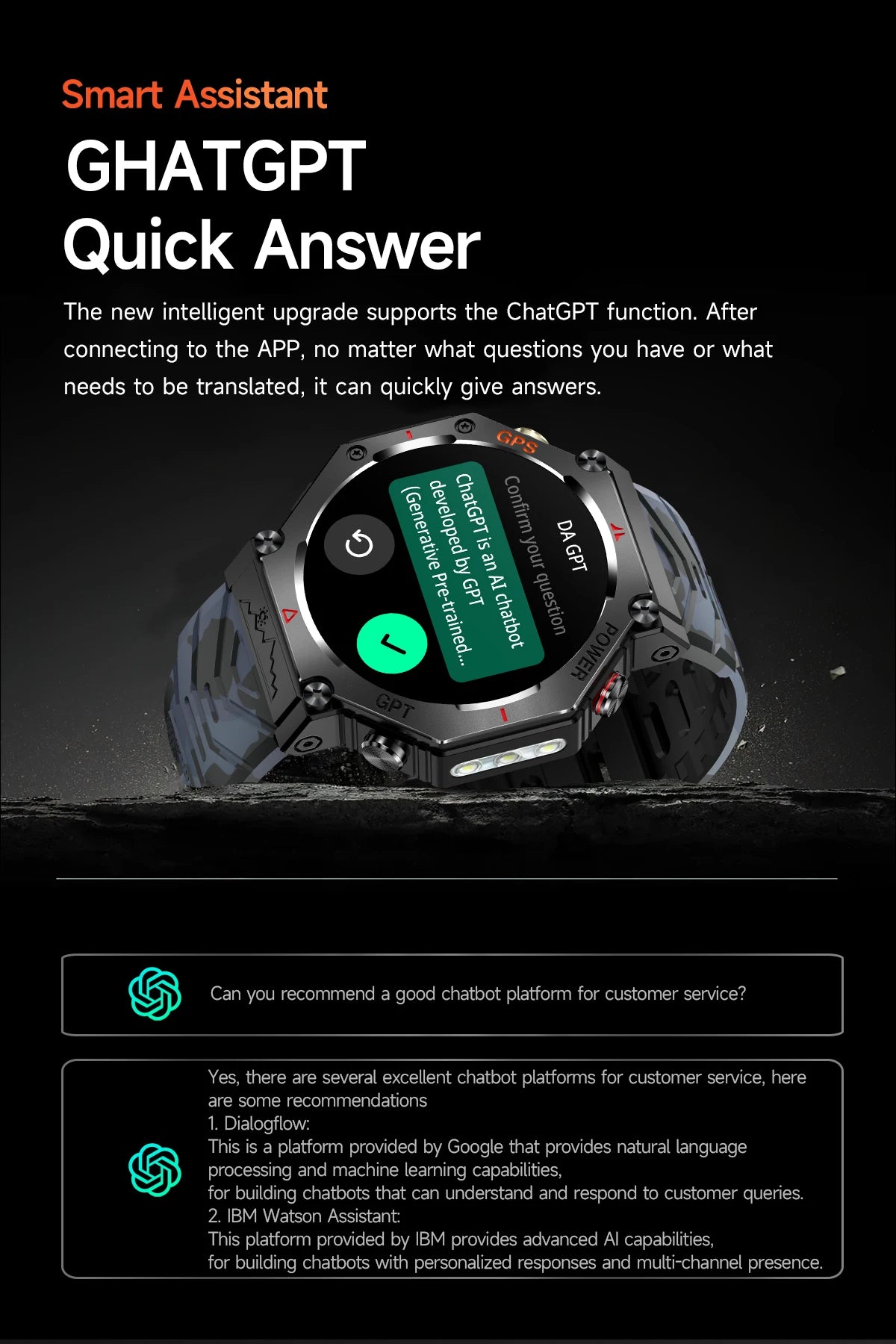 Military Smart Watch T-Rex 3