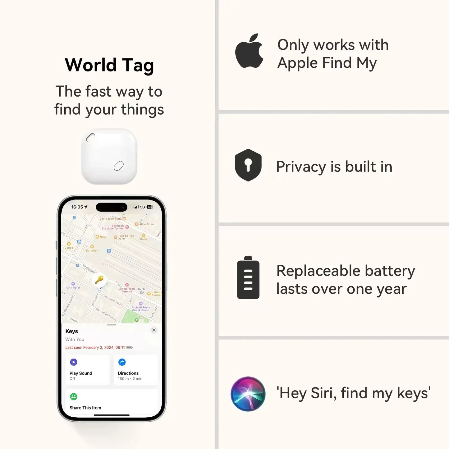Smart Tracker For Find My APP Child/Pet Item Finder
