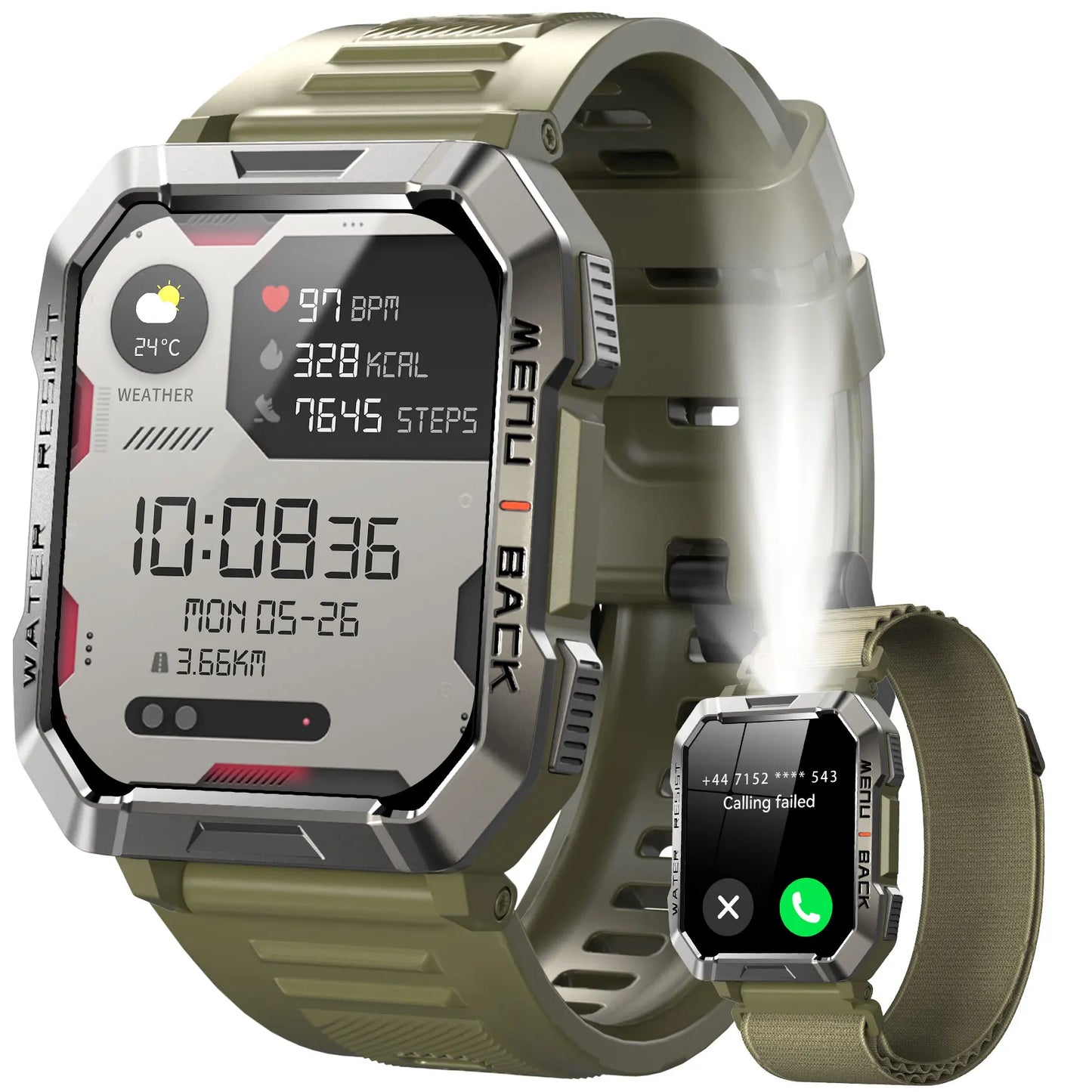Blackview New Smart Watch 2.01'' HD Display Outdoor Men's Watches