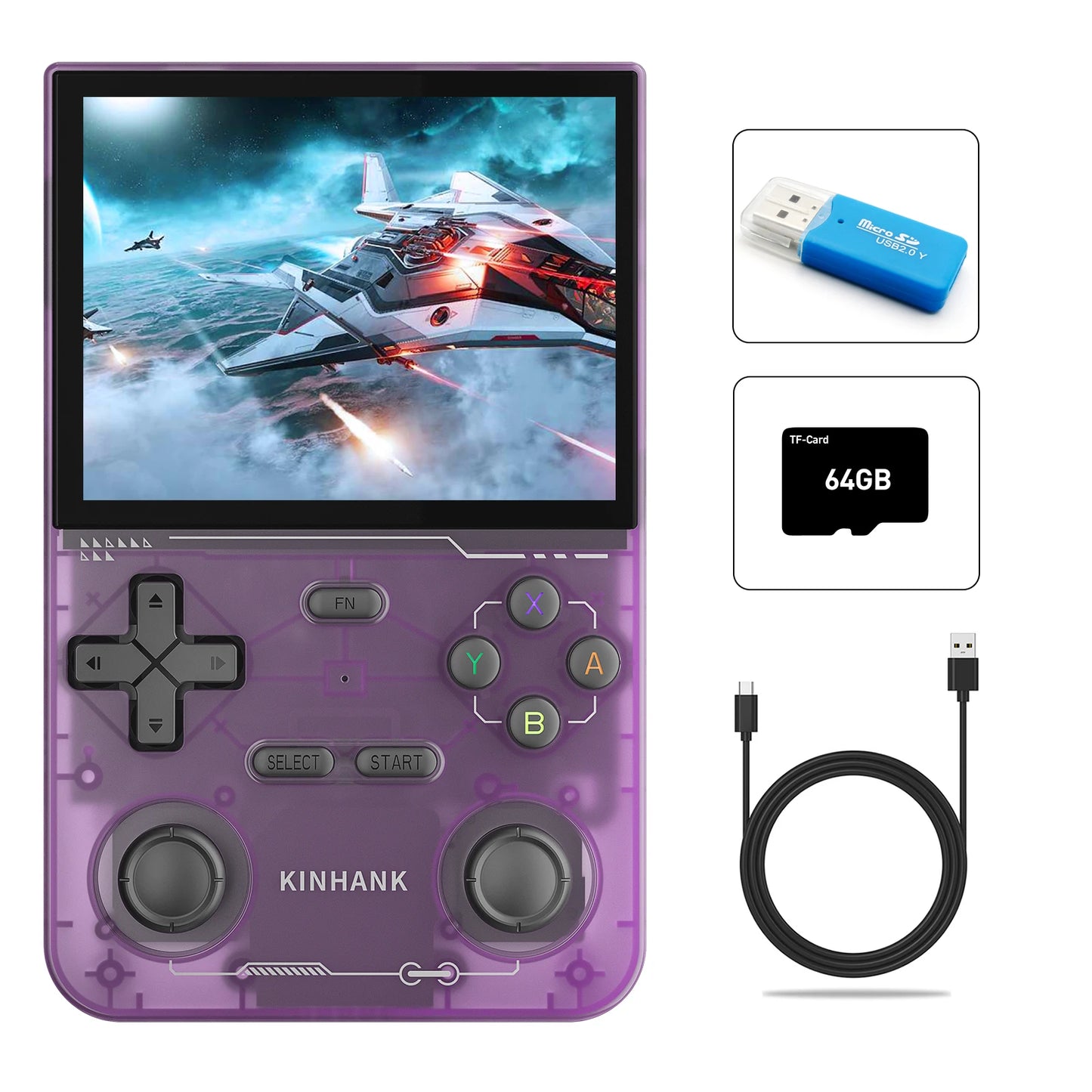 KINHANK Open Source K36 Handheld Game Console 16000 Games Emulator