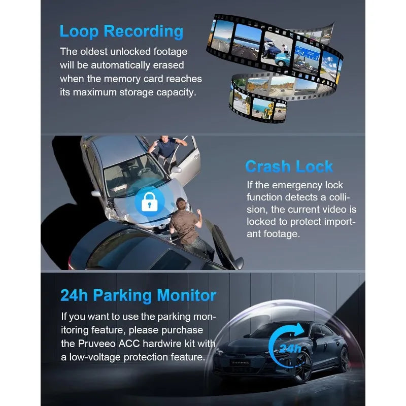 360 Degree View 4 Channel Dash Cam ,