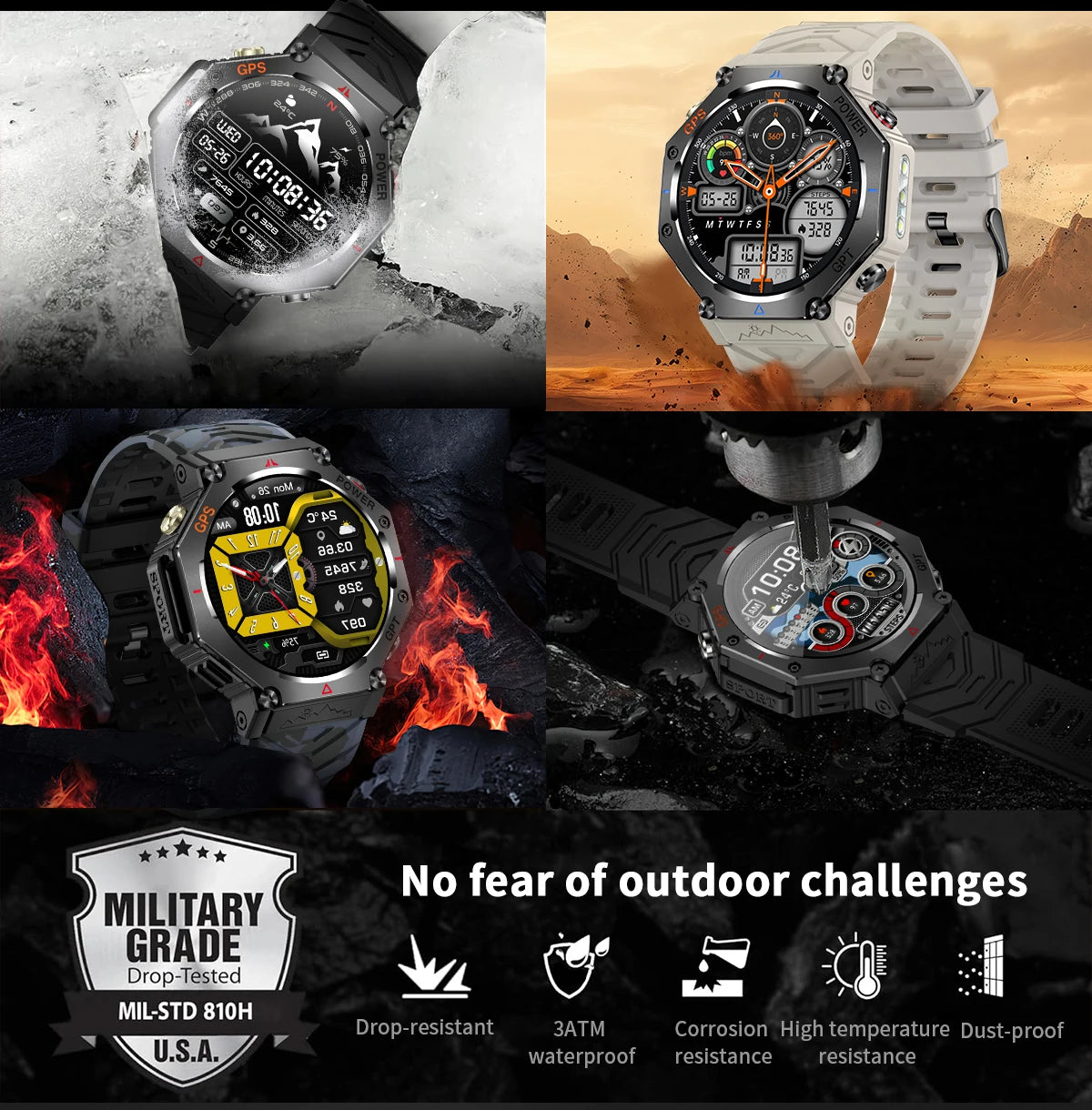 Military Smart Watch T-Rex 3