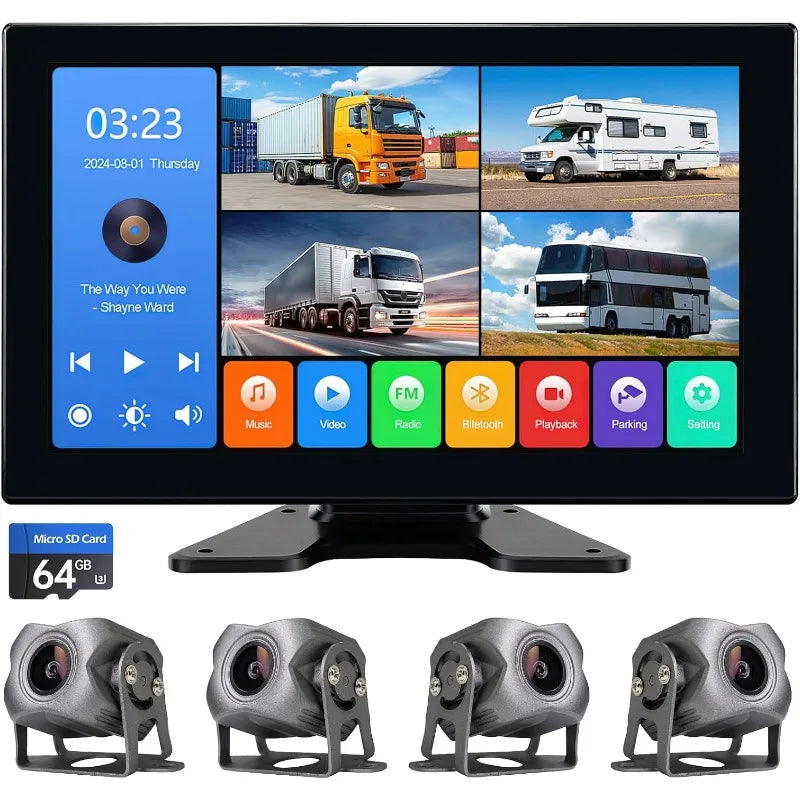 4 Channel 1080p Backup Camera Dash Cam