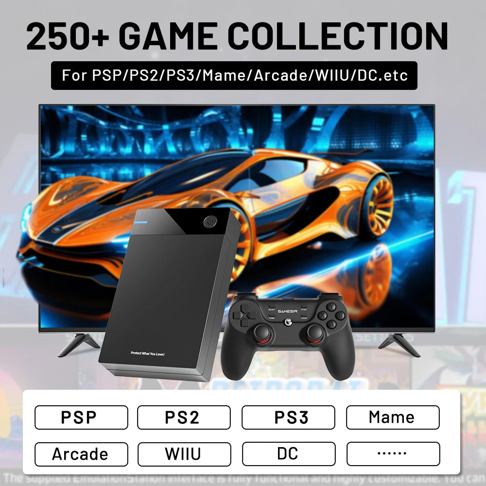 Kinhank 12TB Gaming HDD with Hyperspin Launchbox Retrobat Playnite with 86000+ Retro Games Super Console