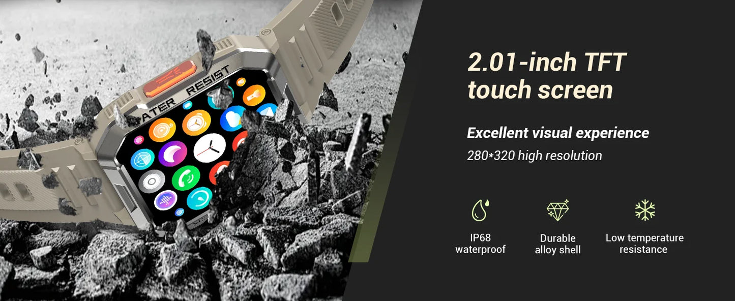 Blackview New Smart Watch 2.01'' HD Display Outdoor Men's Watches