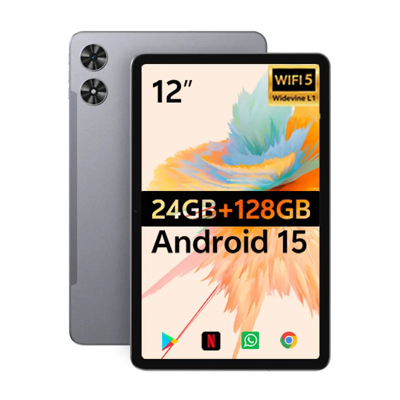 SVITOO 12-inch Tablets Android 2025 24GB RAM 128GB ROM