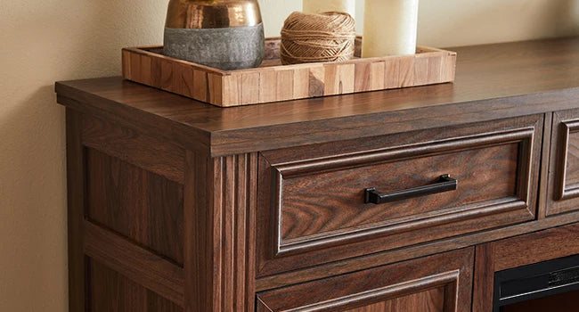 Farmhouse TV Stand for Up to 80 Inch TV, Entertainment Center with Electric Fireplace, Storage Cabinet Drawer for Living Room