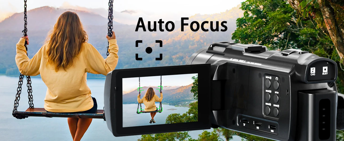 NBD 4K Camcorder Video Camera with 48MP Vlogging Camera