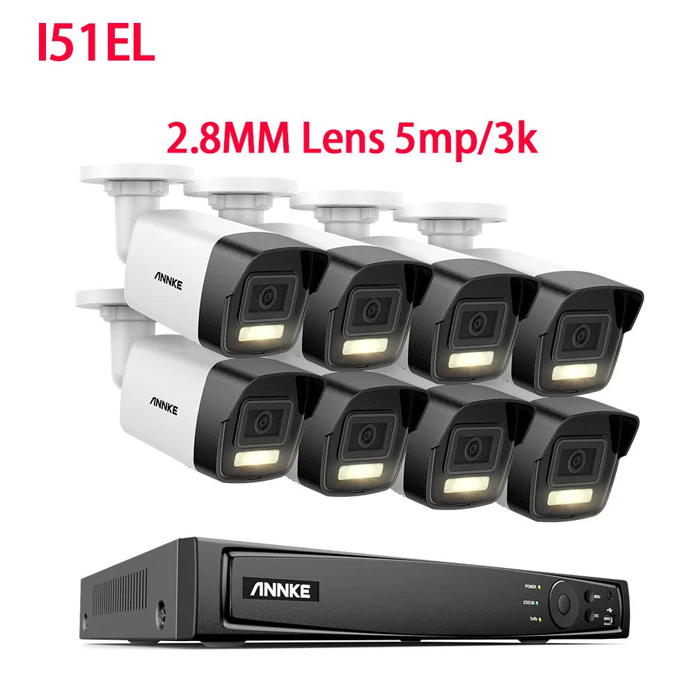 ANNKE 4K Ultra HD POE Video Surveillance System 8CH H.265+ NVR With 4K Security Cameras CCTV Kit Audio Recording 8MP Ip camera
