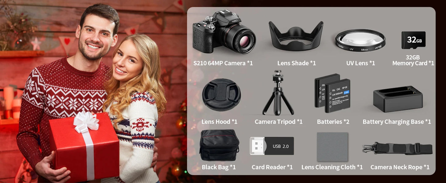 NBD 5K&64MP Digital Cameras For Photography, , Vlogging Camera With Auto Focus