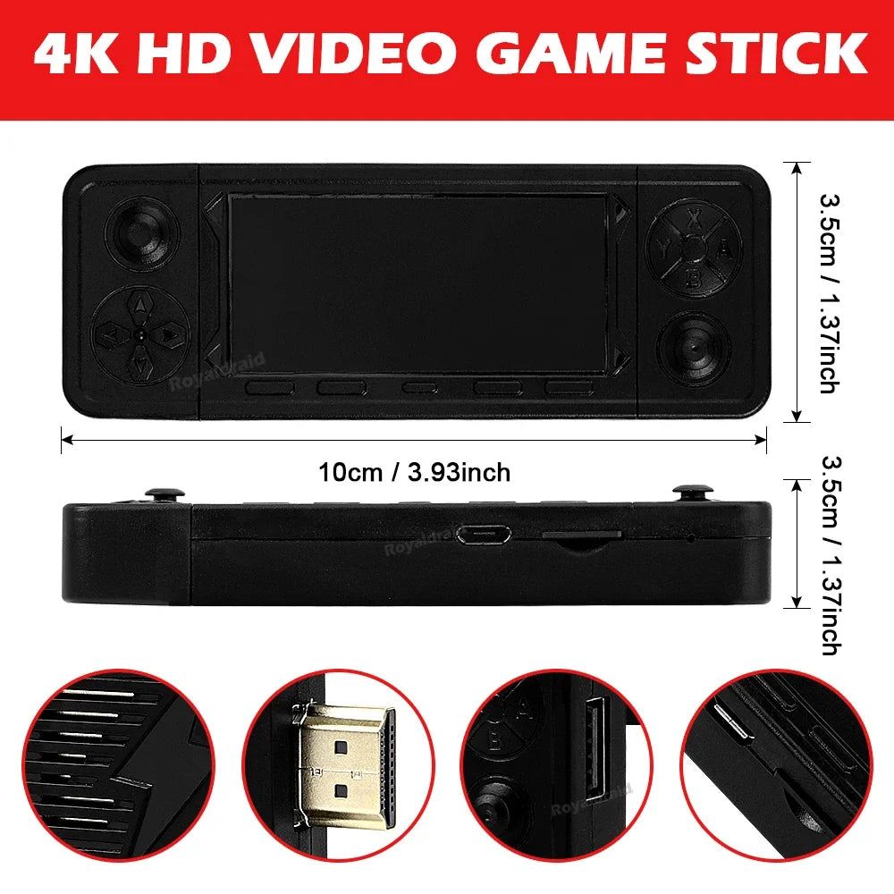 128G 256G X9 PRO GameStick 4KHD TV Video Game Console 3D Games