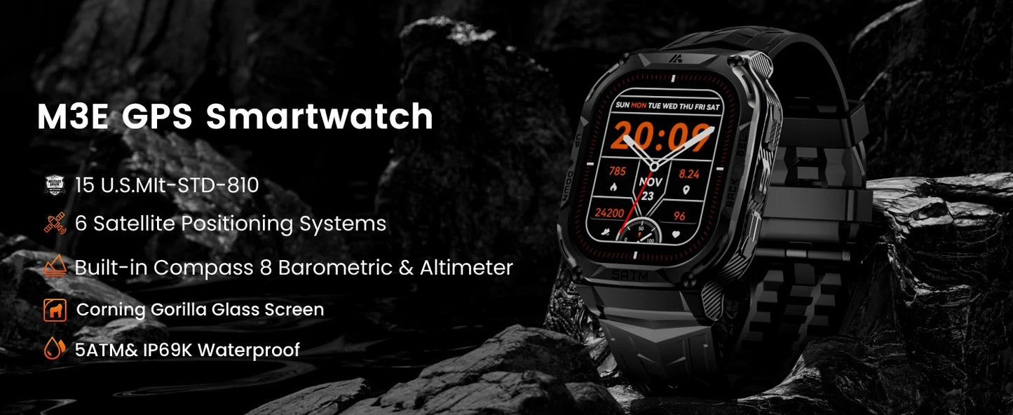 HIDAMEL M3E GPS Smart Watch For Men