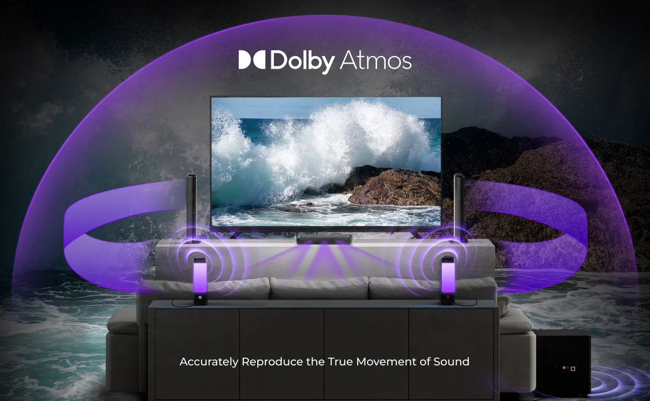 ULTIMEA Apollo S90 9.1ch Dolby Atmos Detachable Soundbar with RGB Light, APP Control, Home Theater Surround System for TV