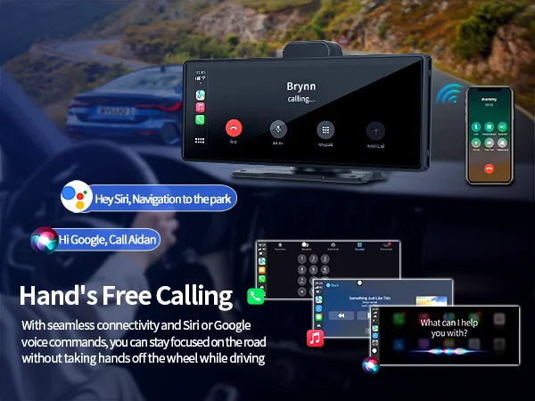 Imagebon 10.26" 4K ADAS Wireless CarPlay & Android Auto Dash Cam