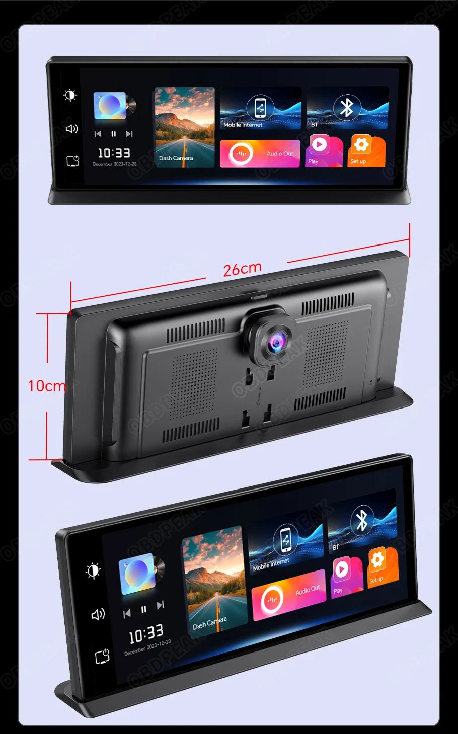11.3 inch Car DVR 4K Dash Cam