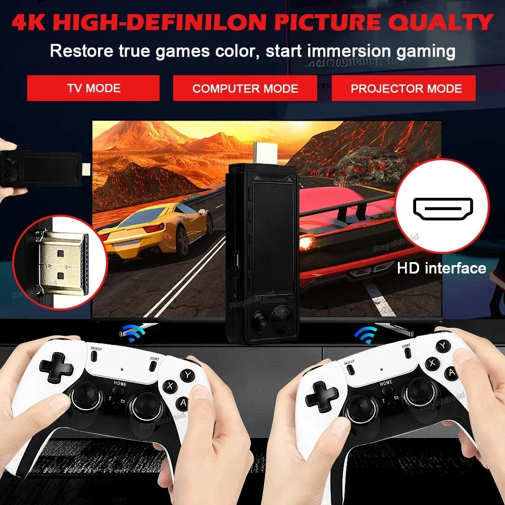 128G 256G X9 PRO GameStick 4KHD TV Video Game Console 3D Games