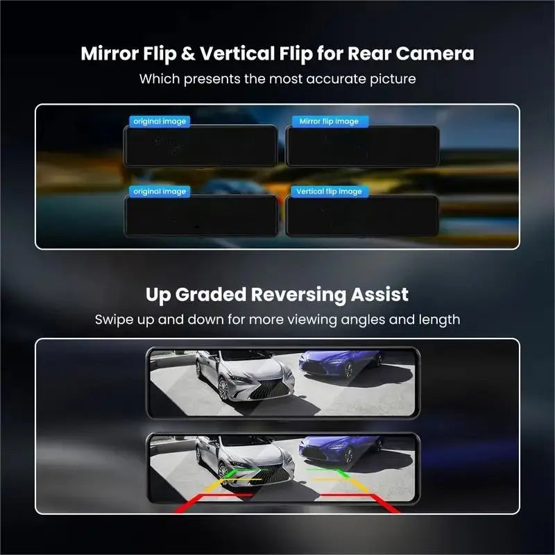 4K Rearview Mirror CAM Front And Rear, , Starvis
