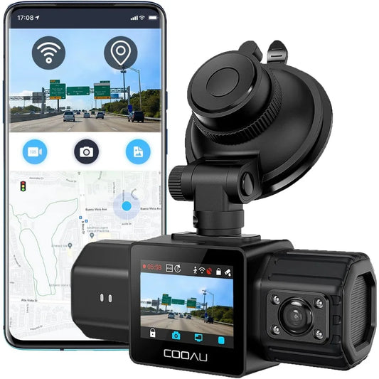 Dual Dash Cam 2.5K+1080P, Dash Cam