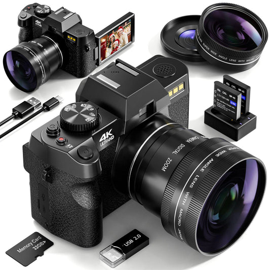 NBD 48MP Digital Cameras for Photography with WiFi & App Control,4K Autofocus Vlogging Camera