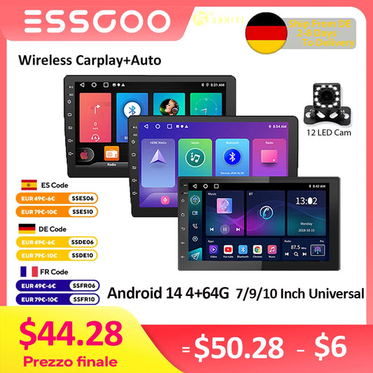 Android Car Radio Carplay  Car Multimedia Video Player GPS