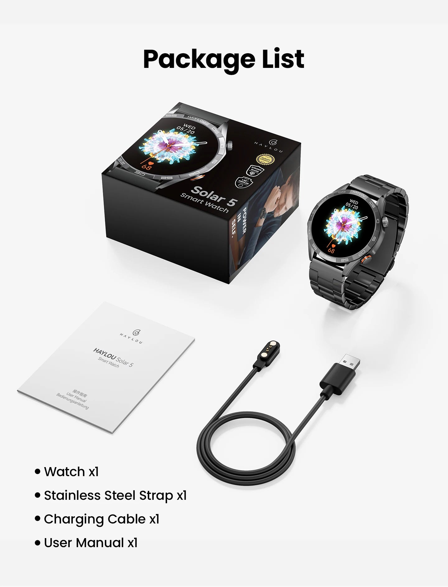 HAYLOU Solar 5 Smartwatchs Sports Smartwatch for Men